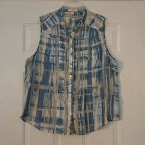 Coldwater Creek 2x sleeveless blouse